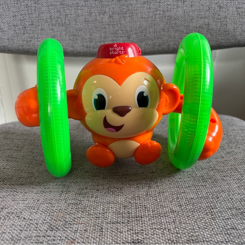Bright Starts Roll & Glow Monkey Toy with sound